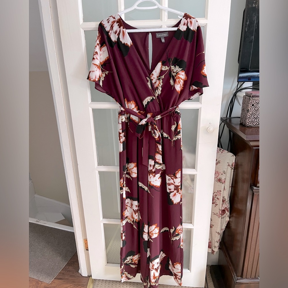 Fits size 10 tie waist jumpsuit